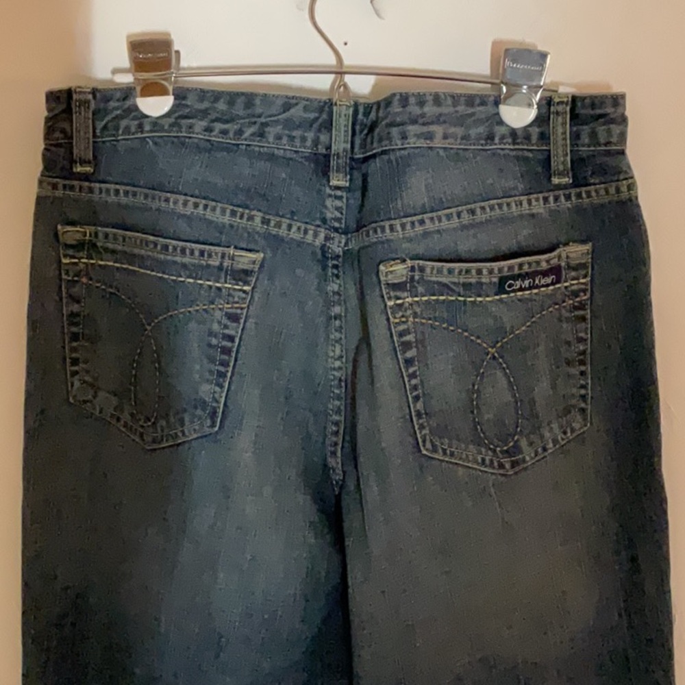 Calvin Klein Jeans Straight Leg Denim, Size  32/14, Dark Blue Denim - Picture 5 of 10